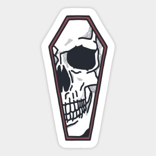 Skull Coffin Artwork Sticker